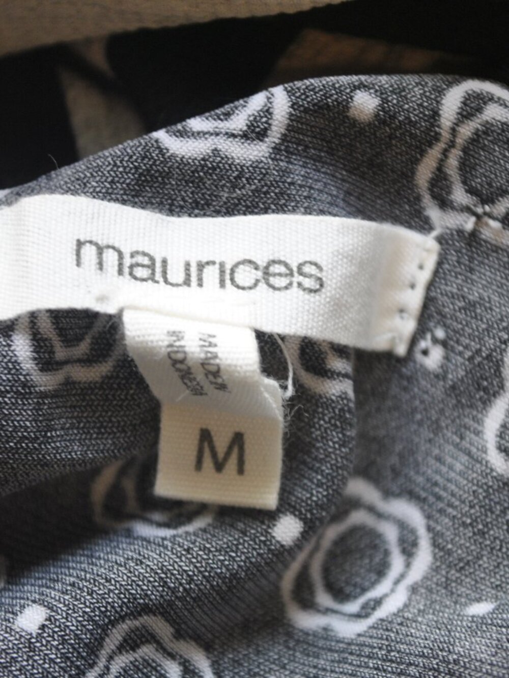 Maurices Womens Medium Black White Print Racerback Maxi Dress Sleeveless Boho Ca - Picture 7 of 8